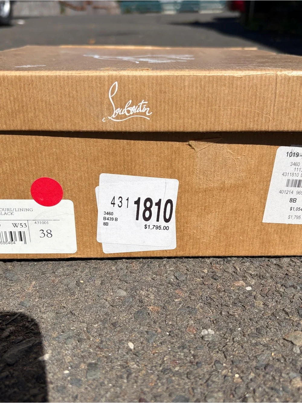 Christian Louboutin Black Suede Platform Slide Mules